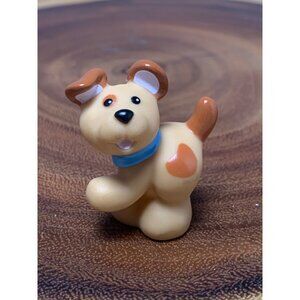 Vintage 1995 Fisher-Price Loving Family Dog Figurine Tan Brown Plastic Dollhouse